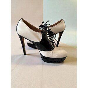 STUART WEITZMAN Black White Platform Oxford Heels Size 7